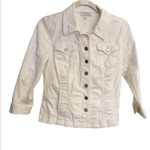 Dress barn White Cotton Jacket